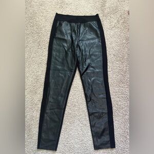 Women's Black Faux Leather Jeggings